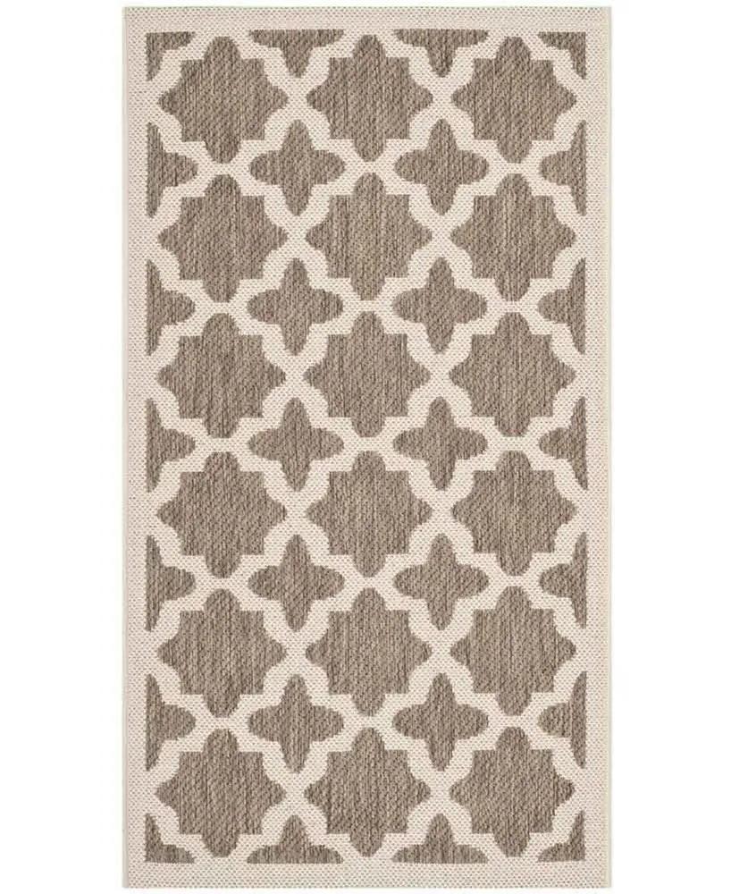 Safavieh Courtyard CY6913 Brown and Bone 2'7" x 5' Sisal Weave Outdoor Area Rug