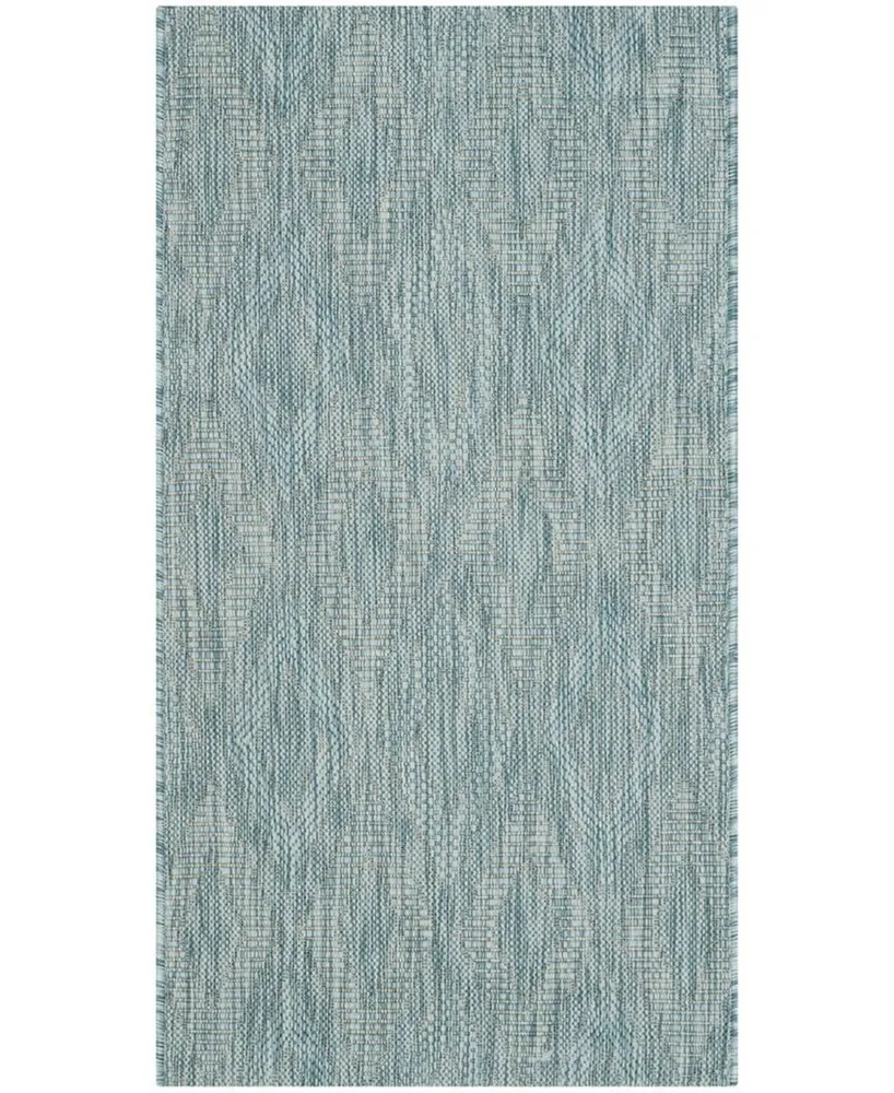 Safavieh Courtyard CY8522 Aqua 2'7" x 5' Outdoor Area Rug