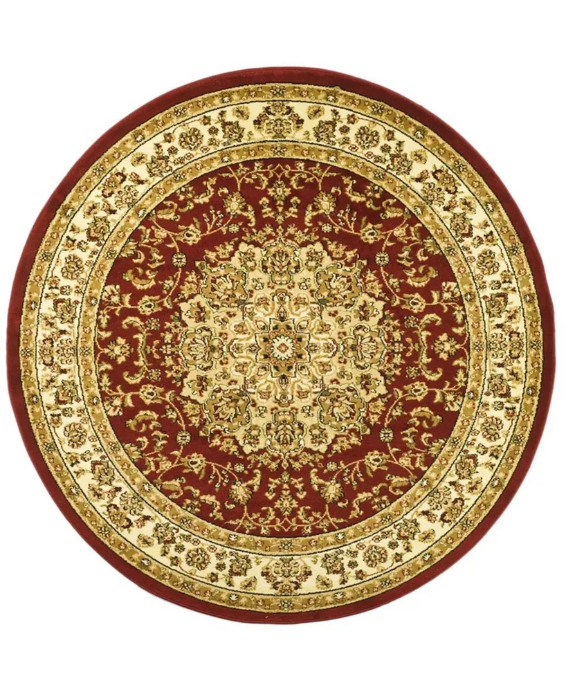 Safavieh Lyndhurst LNH222 Red and Ivory 8' x 8' Round Area Rug