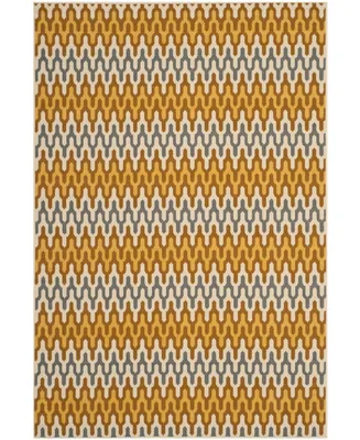 Safavieh Hampton HAM518 Camel and Brown 6'7" x 9'6" Outdoor Area Rug