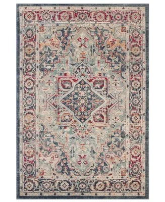 Safavieh Merlot MER310 Navy and Aqua 5'3" x 7" Area Rug