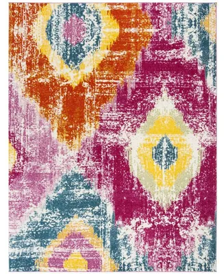 Safavieh Watercolor WTC699 Fuchsia and Orange 8' x 10' Area Rug