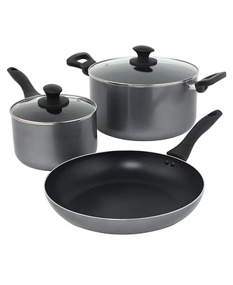 Culinary Edge 5 Piece Nonstick Cookware Set - 3QT Saucepan, 8QT Stock Pot, 12" Frypan