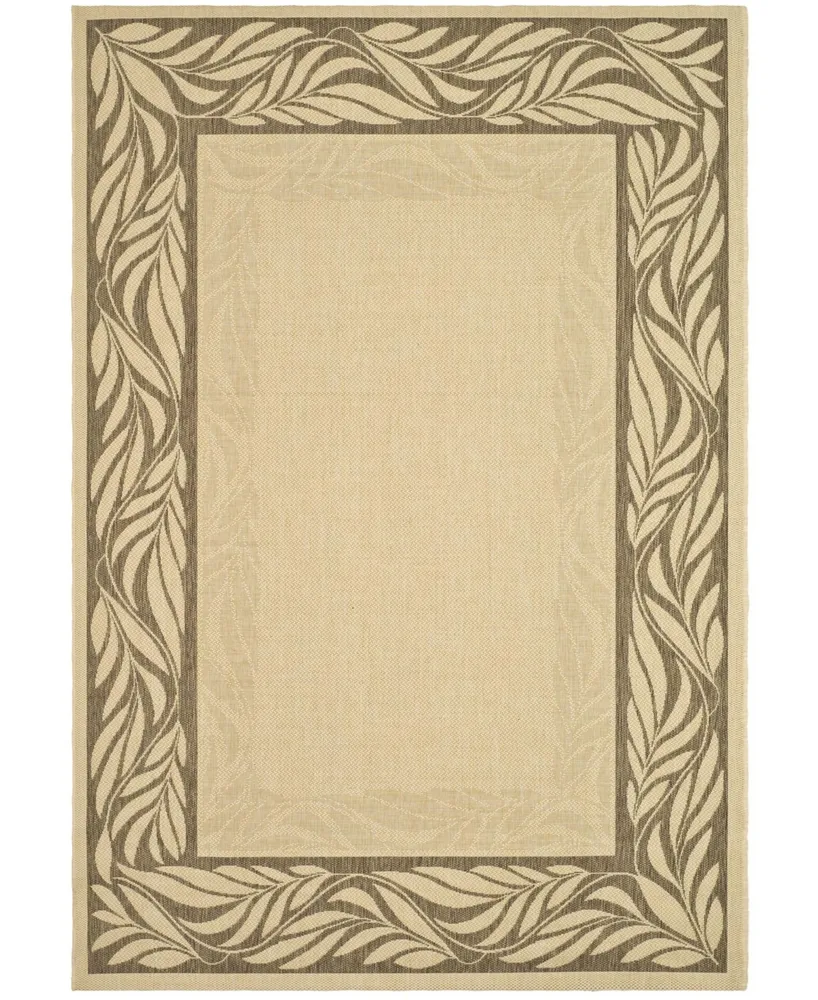 Safavieh Courtyard CY1551 Natural and Brown 2'7" x 5' Outdoor Area Rug