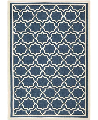 Safavieh Courtyard CY6916 Navy and Beige 6'7" x 9'6" Sisal Weave Outdoor Area Rug