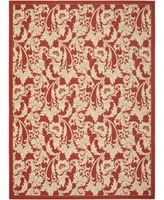 Safavieh Courtyard CY6565 Red and Creme 5'3" x 7'7" Outdoor Area Rug