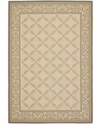 Safavieh Courtyard CY7107 Beige and Dark Beige 4' x 5'7" Outdoor Area Rug