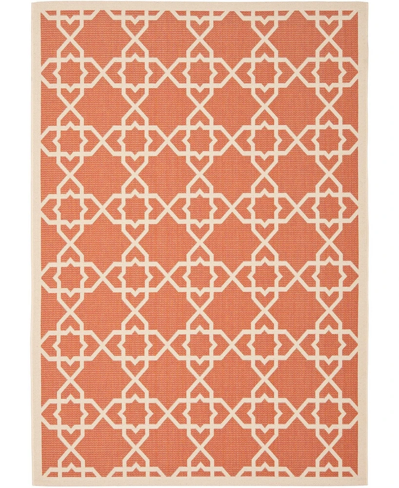 Safavieh Courtyard CY6032 Terracotta and Beige 9' x 12' Outdoor Area Rug