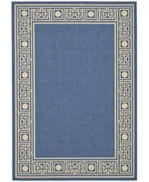 Safavieh Courtyard CY5143 Blue and Beige 4' x 5'7" Sisal Weave Outdoor Area Rug