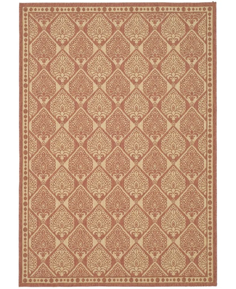 Safavieh Courtyard CY5149 Rust and Sand 2'7" x 5' Outdoor Area Rug