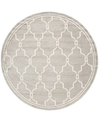 Safavieh Amherst AMT414 Light Gray and Ivory 9' x 9' Round Area Rug