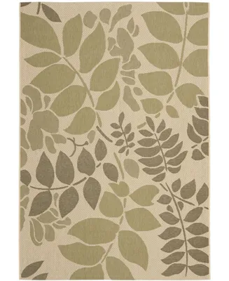 Safavieh Courtyard CY7015 Cream and Green 4' x 5'7" Outdoor Area Rug