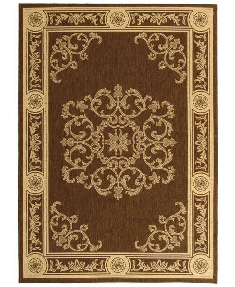 Safavieh Courtyard CY2914 Chocolate and Natural 2'3" x 14' Runner Outdoor Area Rug