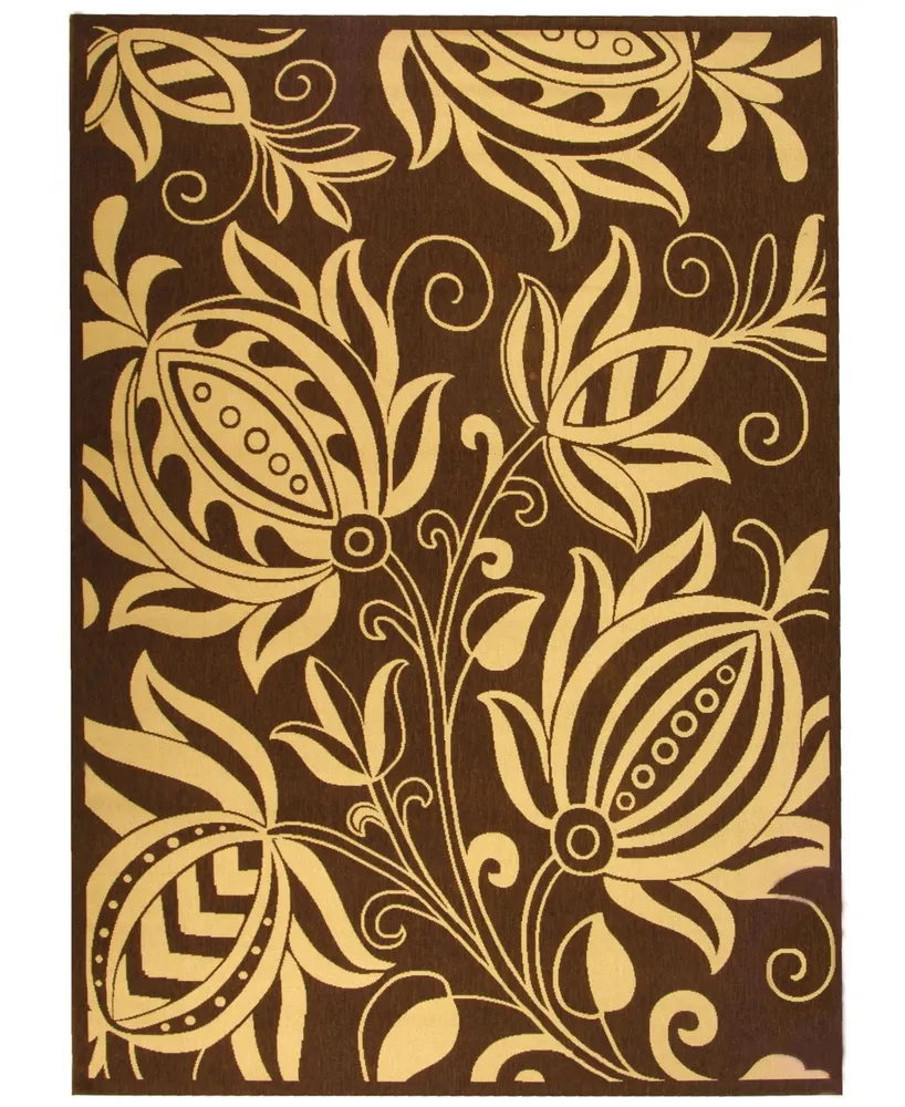 Safavieh Courtyard CY2961 Chocolate and Natural 2'3" x 14' Runner Outdoor Area Rug