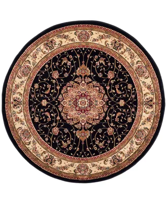 Safavieh Lyndhurst LNH329 Black and Ivory 4' x 4' Round Area Rug