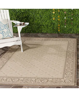 Safavieh Courtyard CY1502 Natural and 6'7" x 6'7" Square Outdoor Area Rug