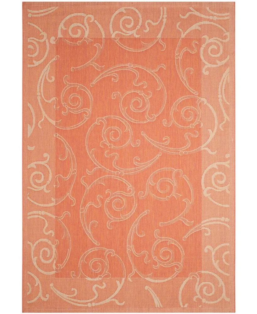 Safavieh Courtyard CY2665 Terracotta and Natural 2'3" x 10' Runner Outdoor Area Rug