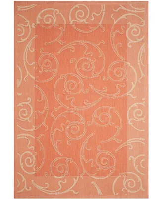 Safavieh Courtyard CY2665 Terracotta and Natural 2'3" x 10' Runner Outdoor Area Rug
