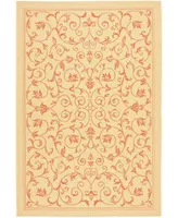 Safavieh Courtyard CY2098 Natural and Terra 7'10" x 7'10" Square Outdoor Area Rug