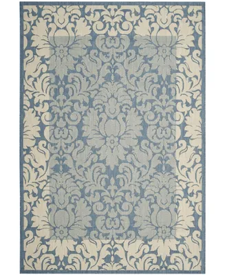Safavieh Courtyard CY2727 Blue and Natural 2'3" x 10' Runner Outdoor Area Rug