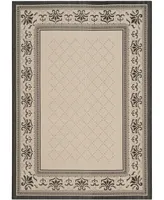 Safavieh Courtyard CY0901 Sand and Black 6'7" x 6'7" Square Outdoor Area Rug
