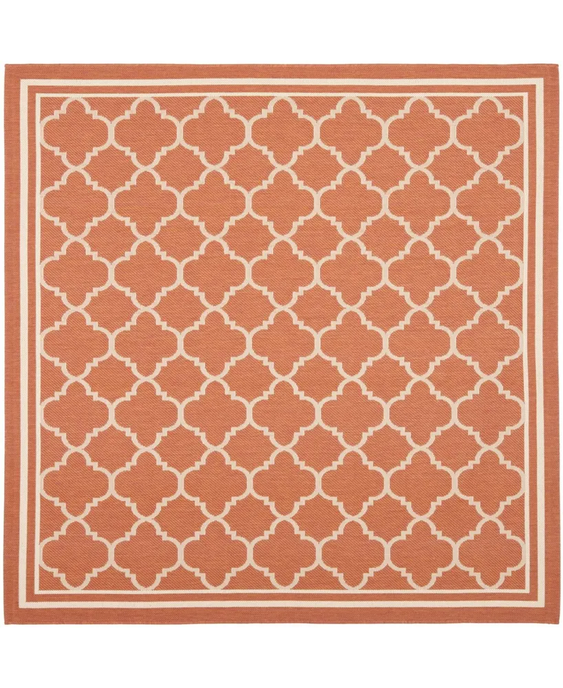 Safavieh Courtyard CY6918 Terracotta and Bone 7'10" x 7'10" Sisal Weave Square Outdoor Area Rug