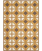 Safavieh Hampton HAM510 Camel and Ivory 4' x 6' Outdoor Area Rug