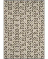 Safavieh Hampton HAM513 Dark Gray and Ivory 4' x 6' Outdoor Area Rug