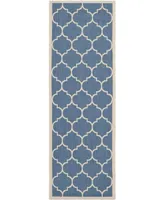 Safavieh Courtyard CY6914 Blue and Beige 2'3" x 12' Runner Outdoor Area Rug