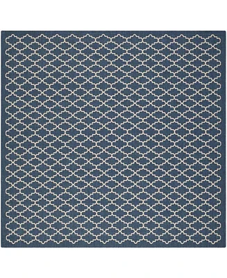 Safavieh Courtyard CY6919 Navy and Beige 4' x 4' Sisal Weave Square Outdoor Area Rug