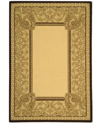 Safavieh Courtyard CY2965 Natural and Chocolate 8' x 11' Outdoor Area Rug