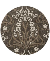 Safavieh Florida Shag SG457 5' x 5' Round Area Rug