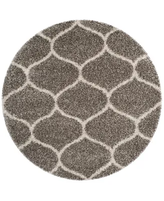 Safavieh Hudson SGH280 Gray and Ivory 5' x 5' Round Area Rug