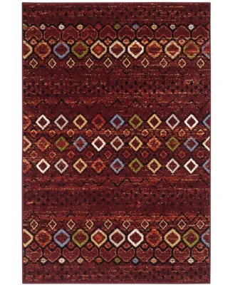 Safavieh Amsterdam AMS108 Terracotta and Multi 6'7" x 9'2" Outdoor Area Rug