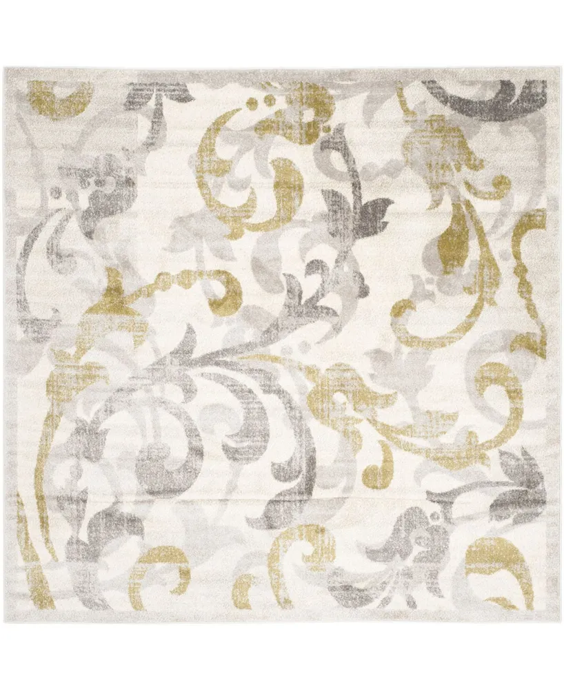 Safavieh Amherst AMT428 Ivory and Light Gray 5' x 5' Square Area Rug