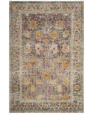 Safavieh Granada GRA350 Light Grey and Multi 2'2" x 9' Runner Area Rug