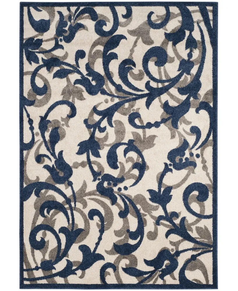 Safavieh Amherst AMT428 Ivory and Navy 6' x 9' Area Rug