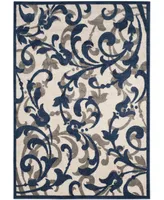 Safavieh Amherst AMT428 Ivory and Navy 6' x 9' Area Rug