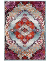 Safavieh Cherokee CHR912 Light Blue and Fuchsia 4' x 6' Area Rug