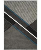 Safavieh Hollywood HLW711 Gray and Teal 4' x 6' Area Rug