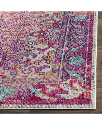 Safavieh Crystal CRS506 Light Blue and Fuchsia 4' x 6' Area Rug