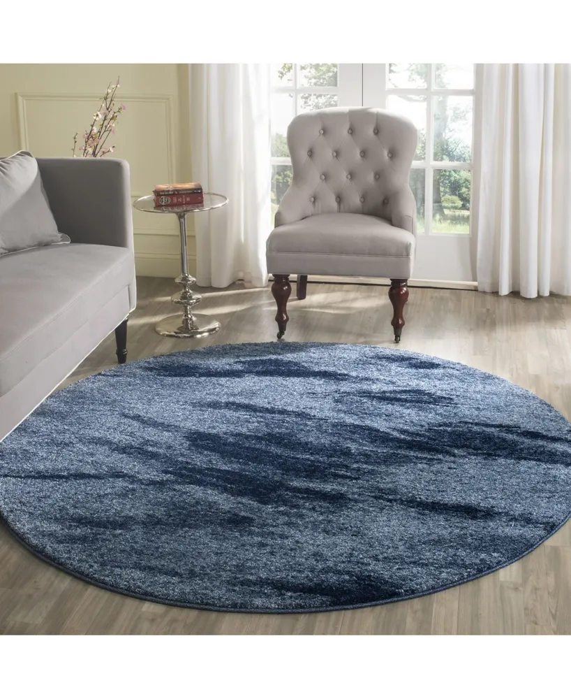 Safavieh Retro RET2891 Light Blue and Blue 4' x 4' Round Area Rug