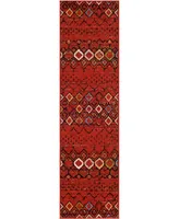 Safavieh Amsterdam Terracotta and Multi 2'3" x 10' Runner Outdoor Area Rug