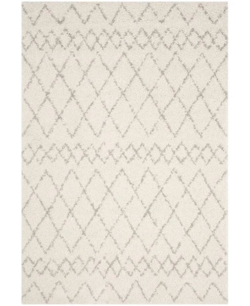 Safavieh Berber Shag Cream and Light Gray 6' x 9' Area Rug