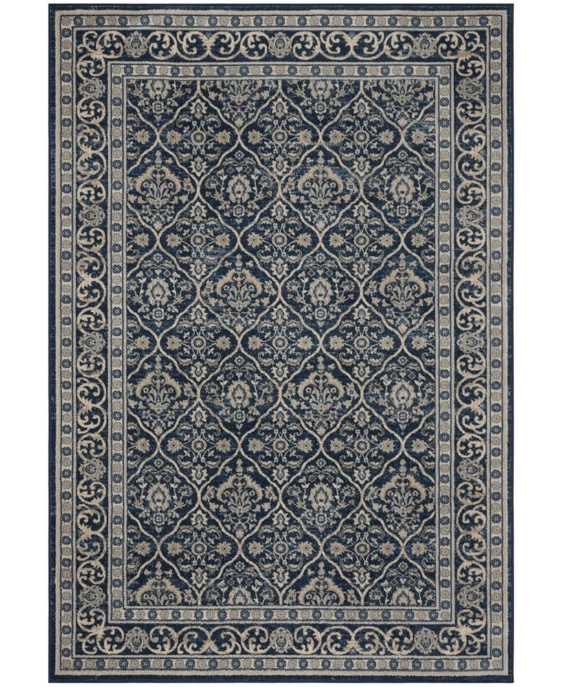 Safavieh Brentwood BNT870 Navy and Light Gray 4' x 6' Sisal Weave Area Rug