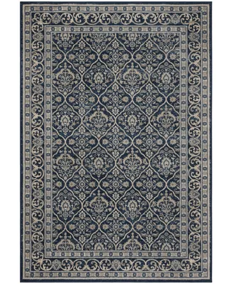 Safavieh Brentwood BNT870 Navy and Light Gray 4' x 6' Sisal Weave Area Rug