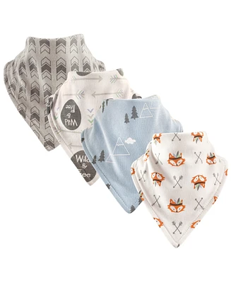 Luvable Friends Bandana Bibs, 4-Pack, Wild and Free, One Size