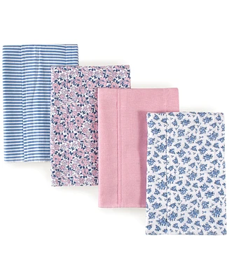 Hudson Baby Infant Girl Cotton Flannel Burp Cloths