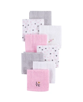 Hudson Baby Infant Girl Super Soft Cotton Washcloths