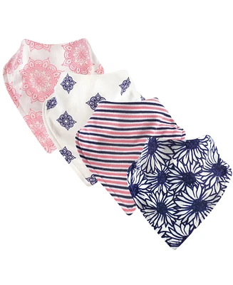 Touched By Nature Organic Cotton Bandana Bibs, 4-Pack